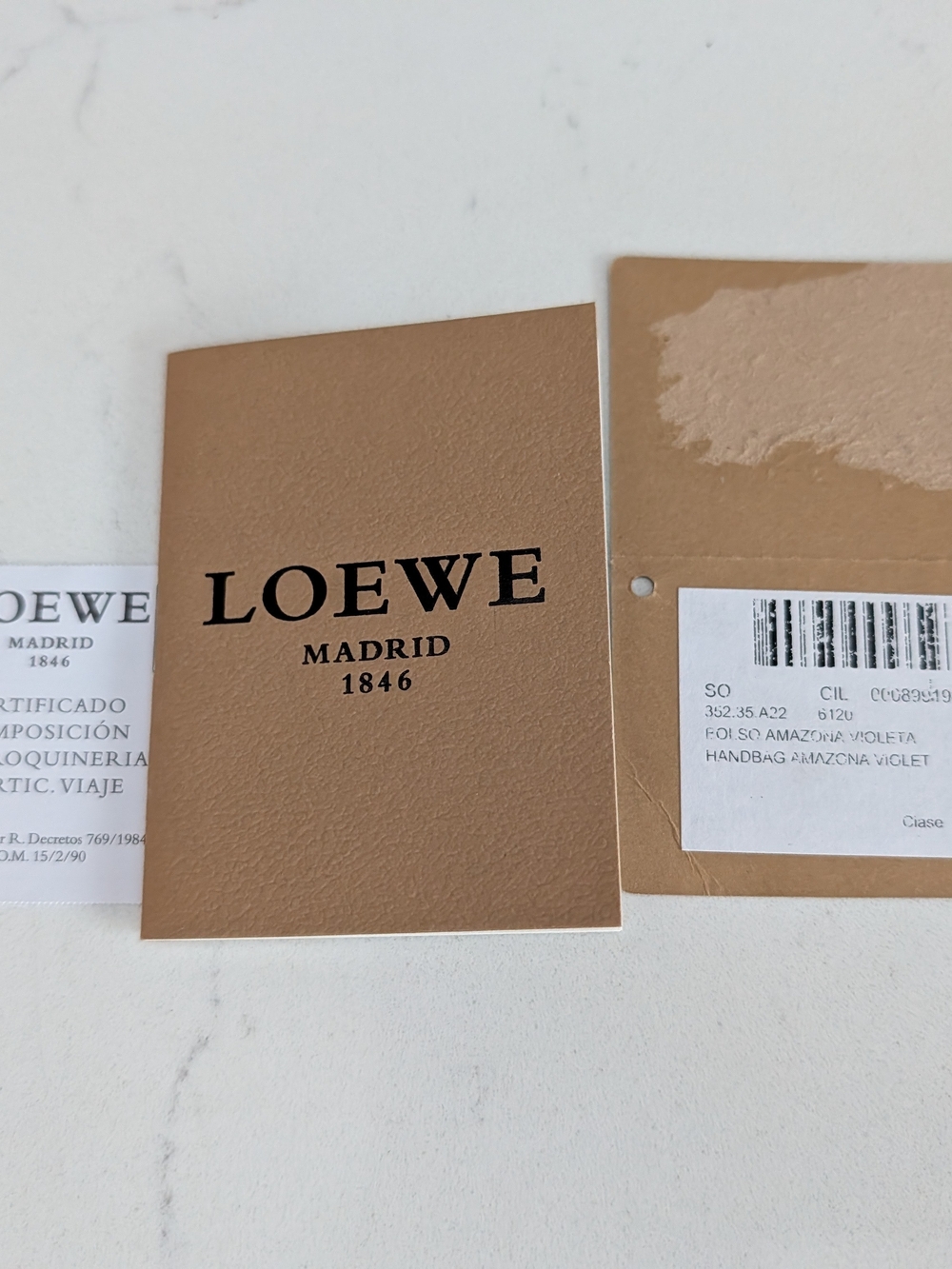 Loewe Amazona Purple Leather Top-Handle Tote - Picture 8 of 9